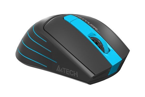 Мышь беспроводная A4Tech Fstyler FG30 (Blue), USB, цвет черный+голубой FG30 (Blue) 1604195 фото