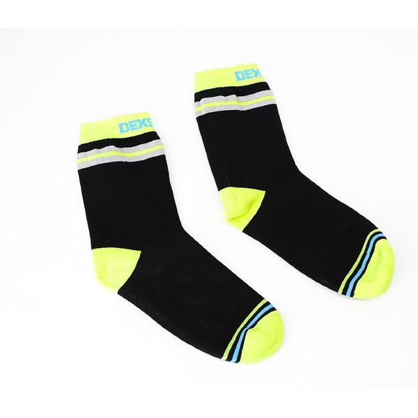 Шкарпетки водонепроникні Dexshell Pro visibility Cycling, р-р XL (47-49), з зеленою смугою 53853 фото