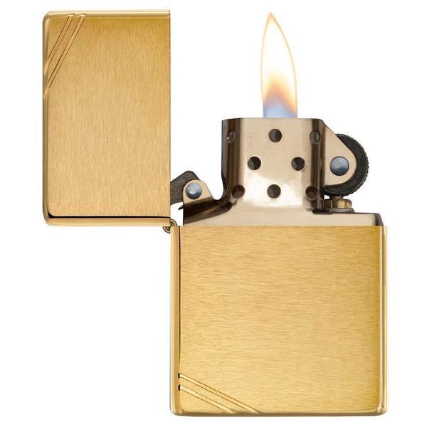 Запальничка ZIPPO Vintage Brushed Brass Gold (240) V77550803 фото