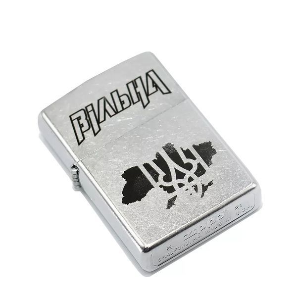 Запальничка Zippo Street Chrome 207 з гравіюванням Вільна Срібляста 207 V V77550557 фото
