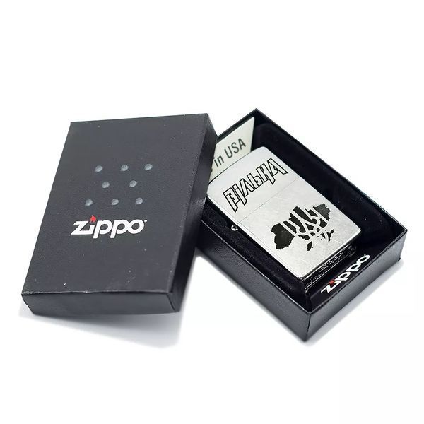 Запальничка Zippo Street Chrome 207 з гравіюванням Вільна Срібляста 207 V V77550557 фото