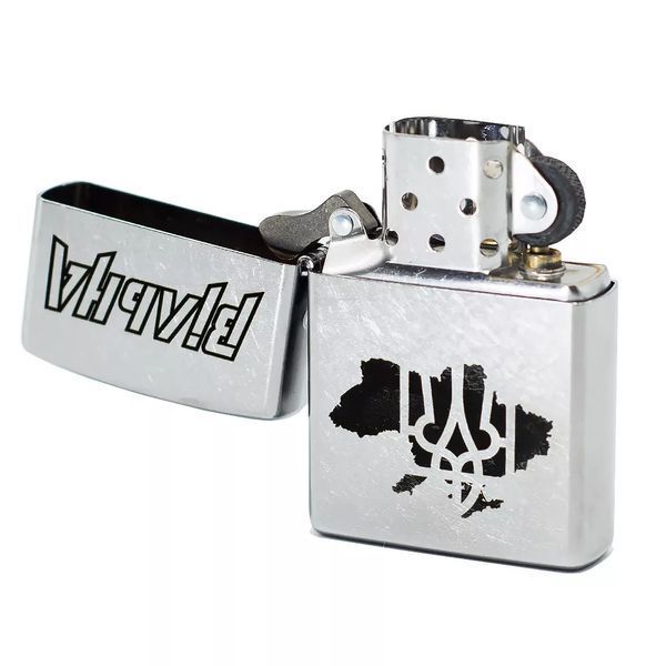 Запальничка Zippo Street Chrome 207 з гравіюванням Вільна Срібляста 207 V V77550557 фото