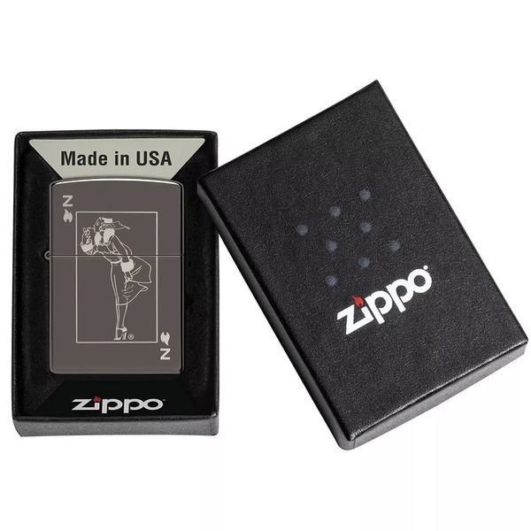 Запальничка Zippo 150 Windy Design Чорна 49797 V77550467 фото
