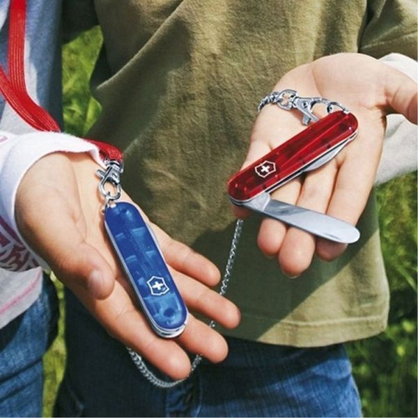 Швейцарский нож Victorinox My First Victorinox (0.2373.T2) Синий + цепочка + шнурок 4001071 фото