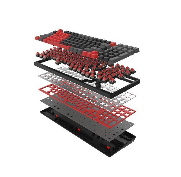 Механическая клавиатура A4Tech Bloody S98, красные светящиеся, RGB подсветка клавиш, USB, черно-красный S98 Bloody (Sports Red) 1605969 фото