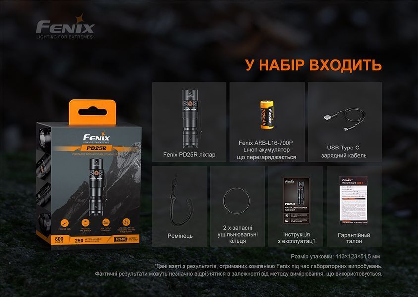 Ліхтар ручний Fenix PD25R 88594 фото