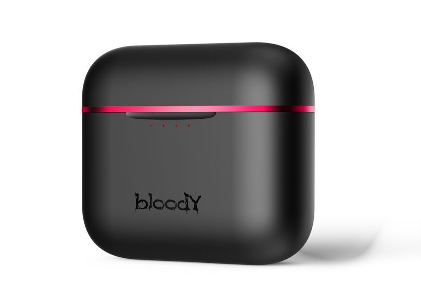 Наушники вакуумные вкладыши Bloody M90, беспроводные, цвет черный с красным. M90 Bloody (Black+Red) 1605217 фото