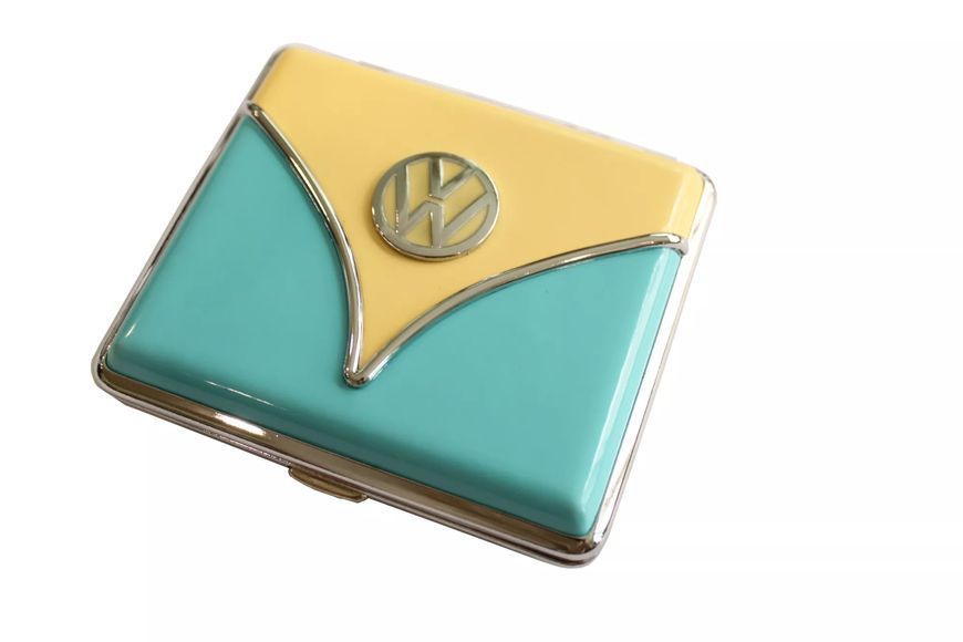 Набір портсигар та газова запальничка Licences VW Giftset Lighter&Cigarette Case Жовто-блакитний (40610066YEBLU) V77551981 фото