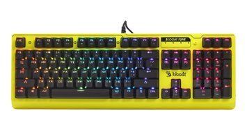 Механічна клавіатура A4Tech Bloody B810RC NetBee+ KT15, колір жовтий, USB B810RC Bloody (Punk Yellow) 1605218 фото