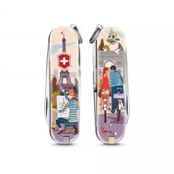 Швейцарський ніж Victorinox Classic LE 2018 The City of Love 58 мм Різнокольоровий (0.6223.L1810) V77553569 фото