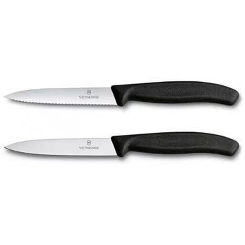 Набор кухонных овощных ножей Victorinox Swiss Classic Paring Set 10 см 2 шт Черные (6.7793.B) V77551913 фото