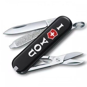 Швейцарський ніж Victorinox Classic VX Colors 58 мм 7 предметів Чорний (0.6223.853) V77552159 фото