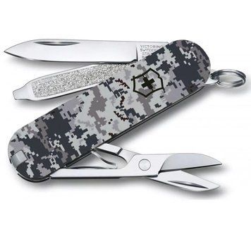 Швейцарський ніж-брелок Victorinox Classic Sd Army Піксель синій 0.6223.3_W3942pw V77554535 фото