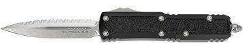 Ніж Microtech Daytona D/E Stonewash Signature Series Serrated Black 126-12S 14090720 фото