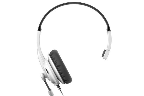 A4Tech HS-11 наушники с микрофоном и регулятором громкости, цвет черный+белый HS-11 (Black + White) 1605302 фото