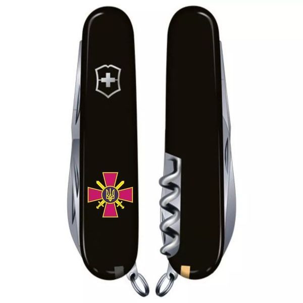 Швейцарський ніж Victorinox Huntsman Army 91 мм Емблема СВ ЗСУ (1.3713.3_W0020u) V77552951 фото