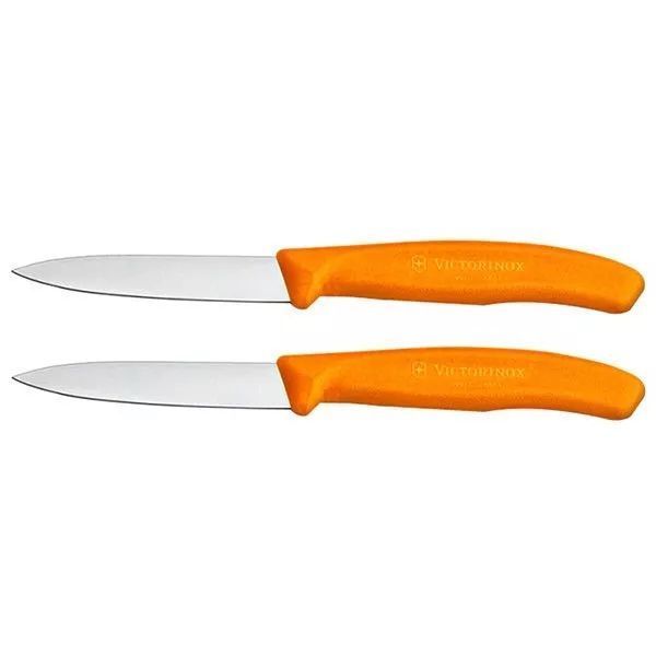 Набор кухонных овощных ножей Victorinox Swiss Classic Paring 8 см 2 шт Оранжевые (6.7606.L119B) V77551910 фото