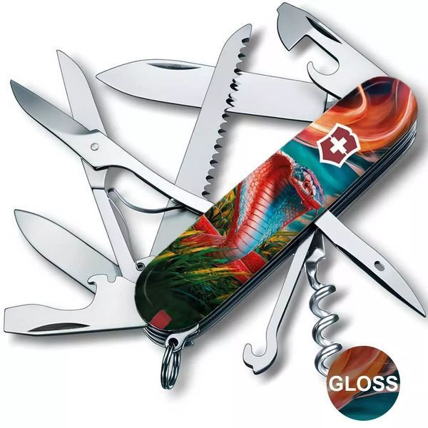 Швейцарский нож Victorinox Huntsman Zodiac Черный Красочная кобра 1.3713.3_Z4290pk V77554187 фото