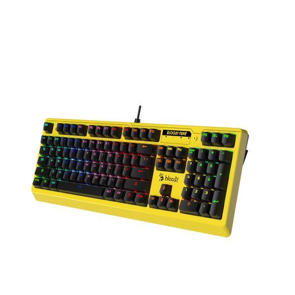 Механічна клавіатура A4Tech Bloody B810RC NetBee+ KT15, колір жовтий, USB B810RC Bloody (Punk Yellow) 1605218 фото