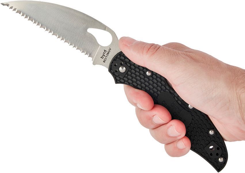 Нож Spyderco Byrd Cara Cara 2 Wharncliffe Cеррейтор BY03SBKWC2 871508 фото