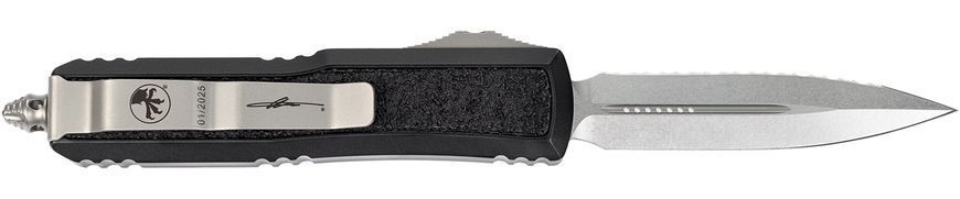 Нож Microtech Daytona D/E Stonewash Signature Series Serrated Black 126-12S 14090720 фото