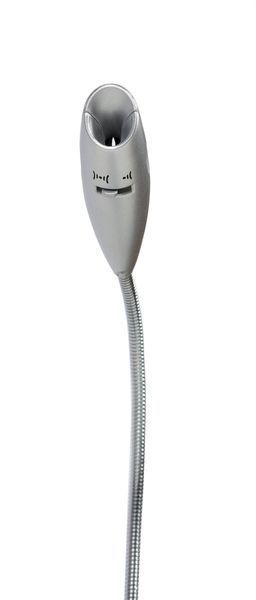 Микрофон настольный MIC-DU-01, USB-подключение, встроенная звуковая карта, серебристый цвет MIC-DU-01 1605025 фото