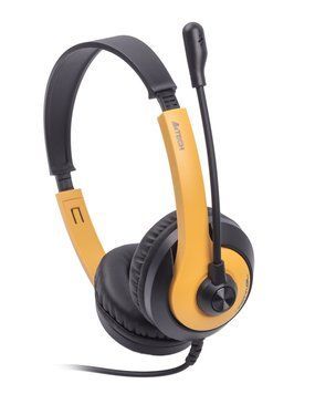 Гарнітура A4-Tech FH100U USB, колір чорний + золотий FH100U (Bumblebee) 1605793 фото