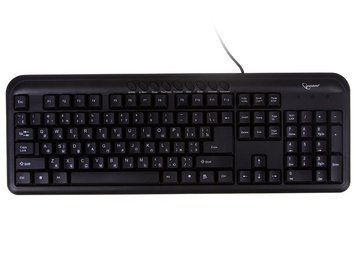 Клавиатура Gembird KB-UM-101-UA, мультимедийная, русская+украинская раскладка, USB интерфейс, черный цвет KB-UM-101-UA 0200196 фото
