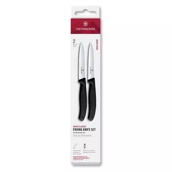 Набір з 2 ножів для чищення овочів Victorinox Swiss Classic Серрейтор Чорний 6.7793.2 V77554424 фото