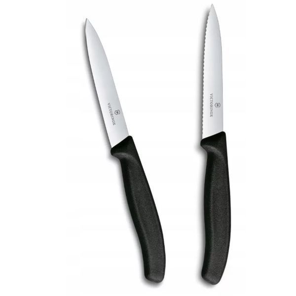Набор из 2 ножей для чистки овощей Victorinox Swiss Classic Серрейтор Черный 6.7793.2 V77554424 фото