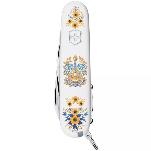 Швейцарський ніж Victorinox Spartan Ukraine 91 мм 12 функцій Українські мотиви Білий (1.3603.7_T1370u) V77552811 фото