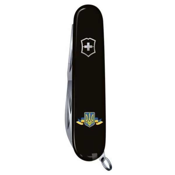 Швейцарський ніж Victorinox Spartan UKRAINE Герб України з прапором (1.3603.3_T1010u) Чорний 616173 фото