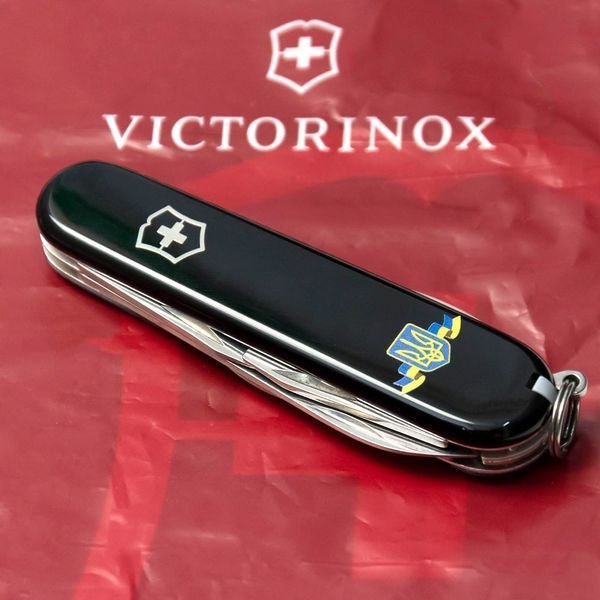 Швейцарський ніж Victorinox Spartan UKRAINE Герб України з прапором (1.3603.3_T1010u) Чорний 616173 фото