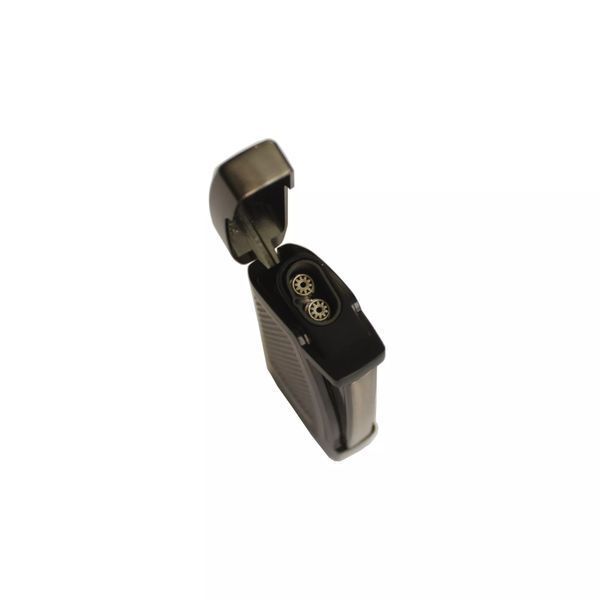 Зажигалка газовая двойное турбо для сигар Silver Match Bowroad DBL Blueflame Lighter Черный лёд (40674273DRI) V77550578 фото