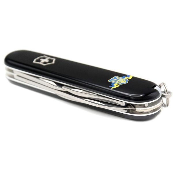 Швейцарський ніж Victorinox Spartan UKRAINE Герб України з прапором (1.3603.3_T1010u) Чорний 616173 фото