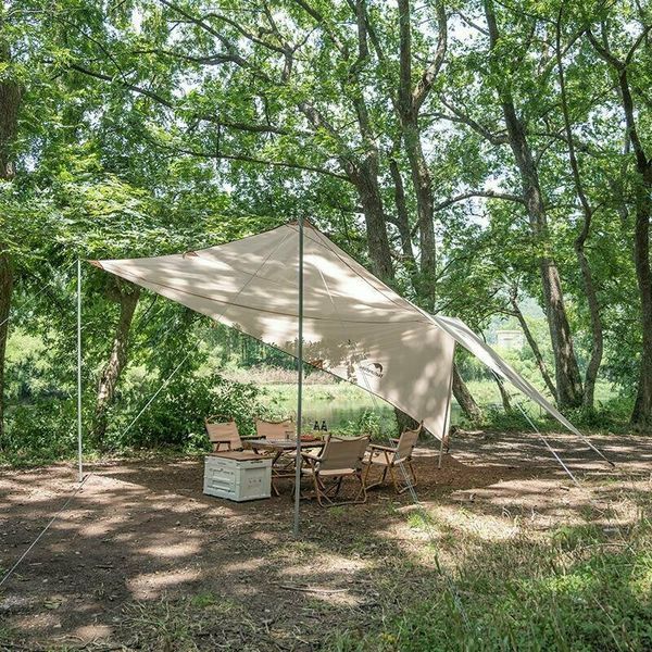 Тент для кемпінгу Naturehike Car Rear Canopy NH21TM001, 590*340 см, золотий (з трьома стійками) 83005 фото