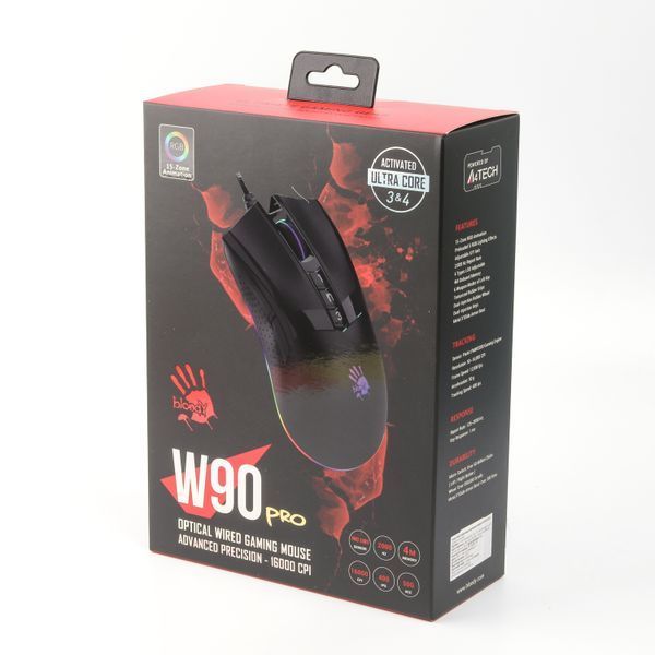 Мышь игровая A4Tech W90 Pro Bloody, черная, активированное ПО Bloody W90 Pro Bloody (Stone black) 1605415 фото