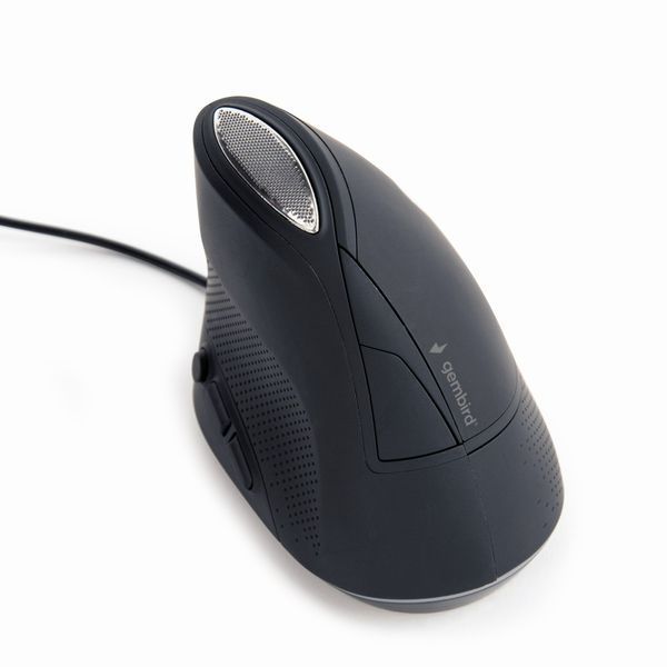 Оптическая эргономичная мышь MUS-ERGO-03, USB интерфейс, черный MUS-ERGO-03 1605540 фото