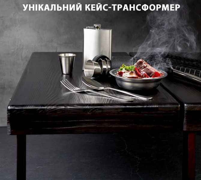 Набір шампурів "Форсеті" в дерев'яному кейсі 34 предметів VC100163 фото
