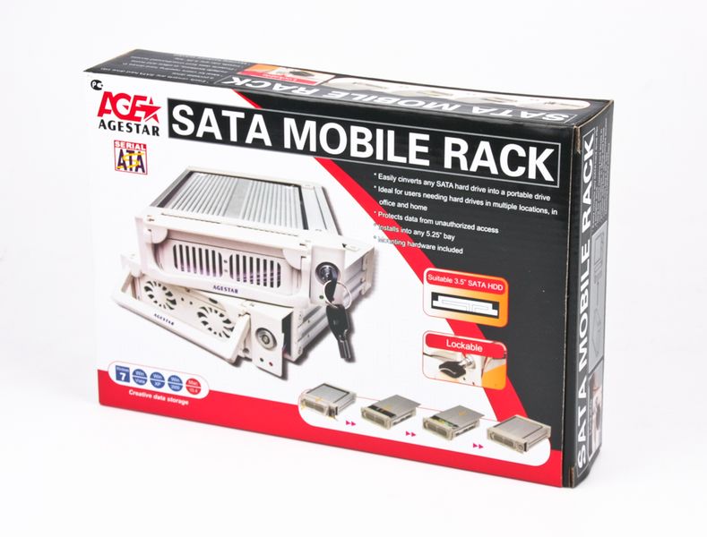 Кишеня внутрішня AgeStar SR1A(K)-1F SATA, для HDD , алюміній, чорний SR1A (K)-1F (Black) 0403008 фото