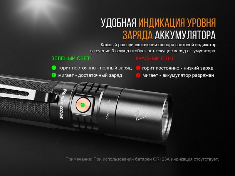 Фонарь ручной Fenix ​​UC35 V20 CREE XP-L HI V3 51869 фото