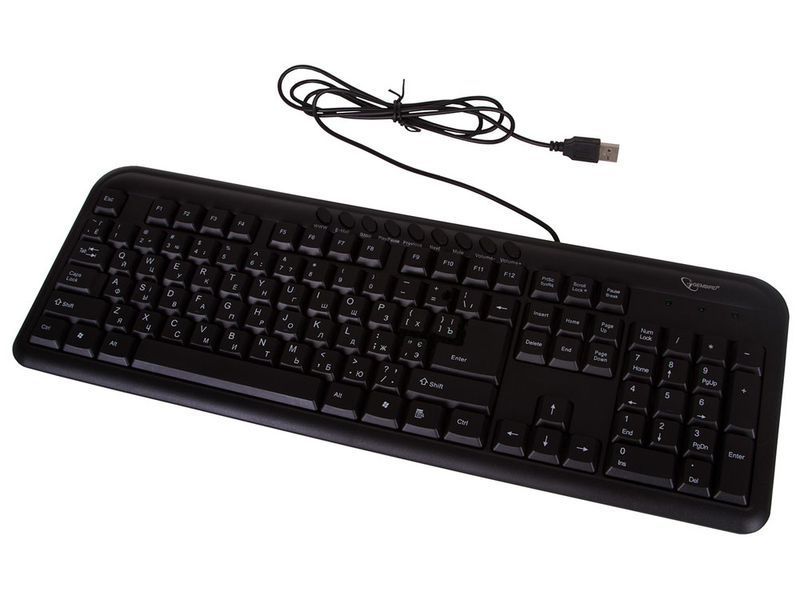 Клавиатура Gembird KB-UM-101-UA, мультимедийная, русская+украинская раскладка, USB интерфейс, черный цвет KB-UM-101-UA 0200196 фото
