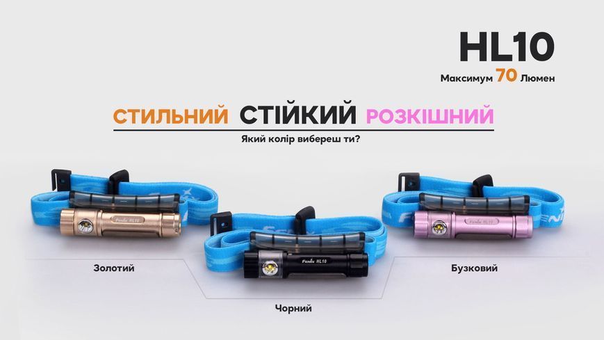 Фонарь налобный Fenix ​​HL10 purple 91524 фото