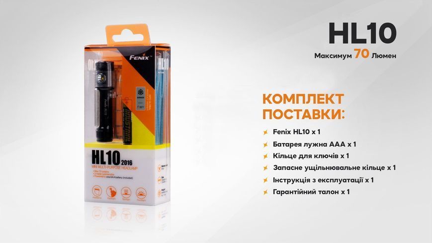Фонарь налобный Fenix ​​HL10 purple 91524 фото