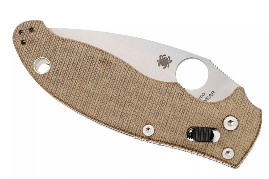 Ніж Spyderco Manix 2 CPM Cru-Wear Micarta Brown C101MPCW2 871665 фото