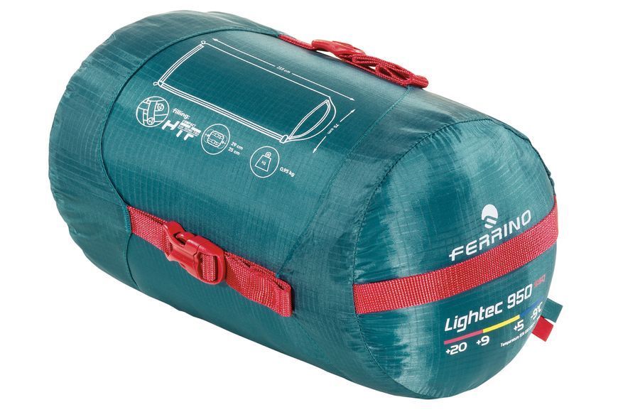 Спальний мішок Ferrino Lightec 950 SSQ/+5&deg;C Green Left (86652NVVS) 929815 фото