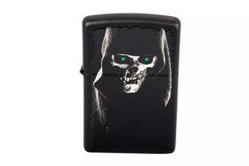 Зажигалка Zippo 28436 Hooded Skull Black Matte V77550686 фото
