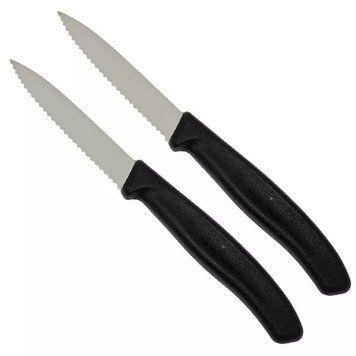 Набор кухонных овощных ножей Victorinox Swiss Classic Paring 8 см 2 шт Черные (6.7633.B) V77551912 фото