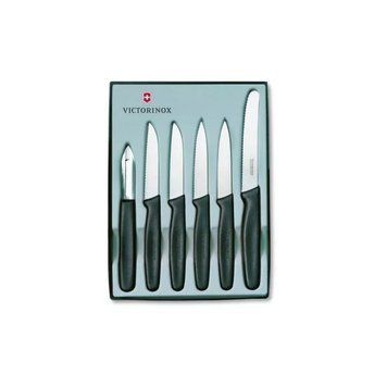 Набор кухонных овощных ножей Victorinox Paring Set 6 шт Черный (5.1113.6) V77551906 фото