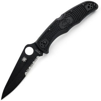 Ніж Spyderco Endura 4 Black Напівсеррейтор C10PSBBK 871133 фото